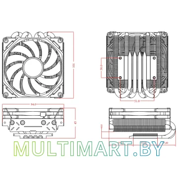 Кулер ID-Cooling IS-40X V3 White картинка 7